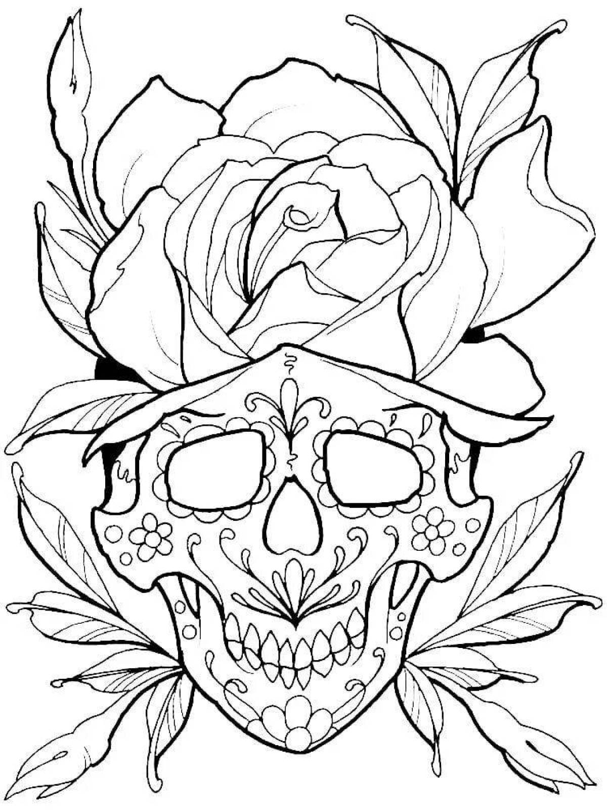 Attractive tattoo coloring book