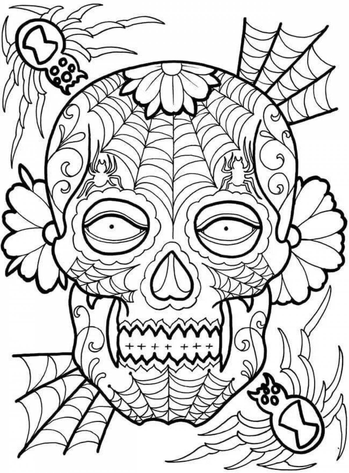 Exotic tattoo coloring page