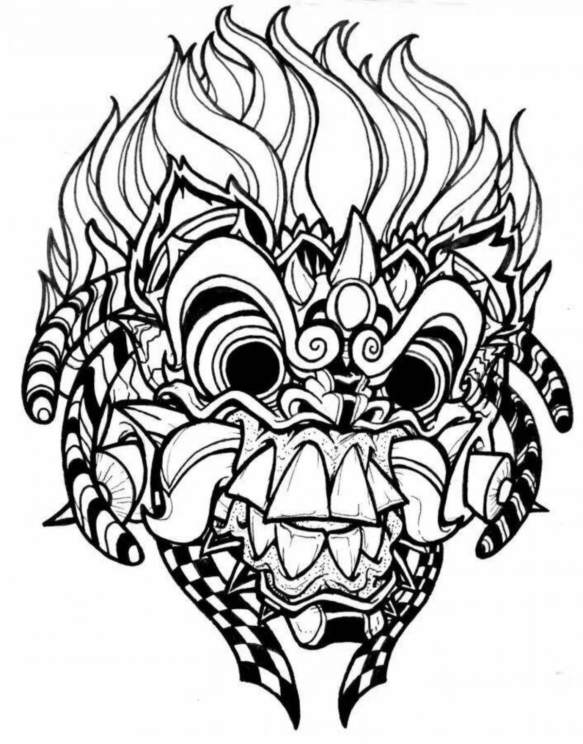 Ornate tattoo coloring page