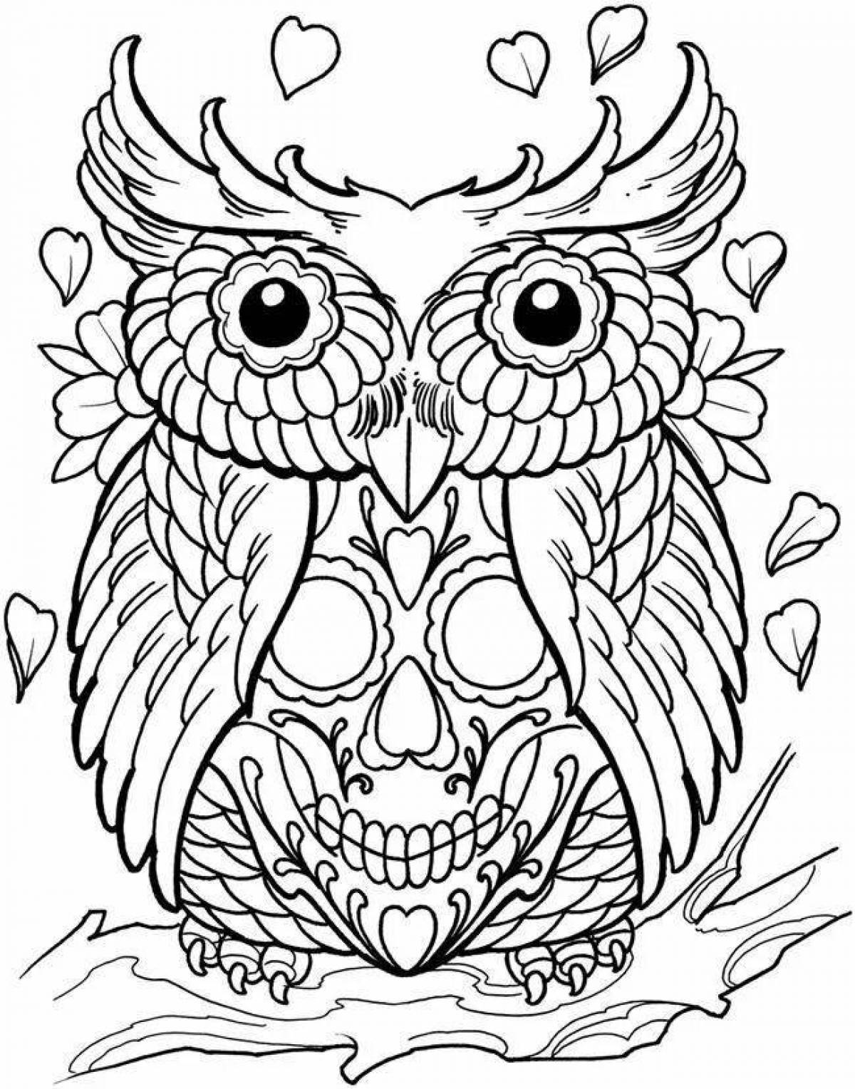 Surreal tattoo coloring page