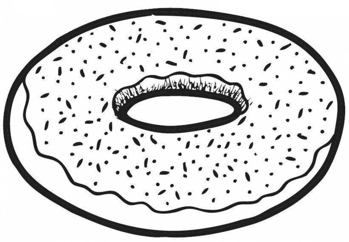 Fragrant bagel coloring page