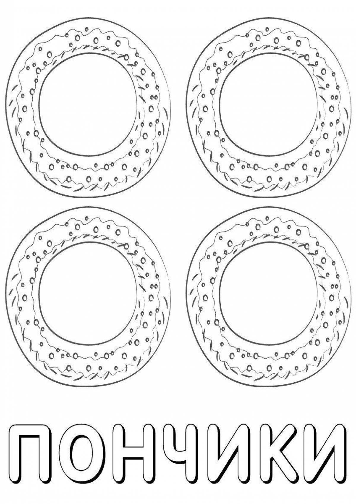 Nutritious bagel coloring page