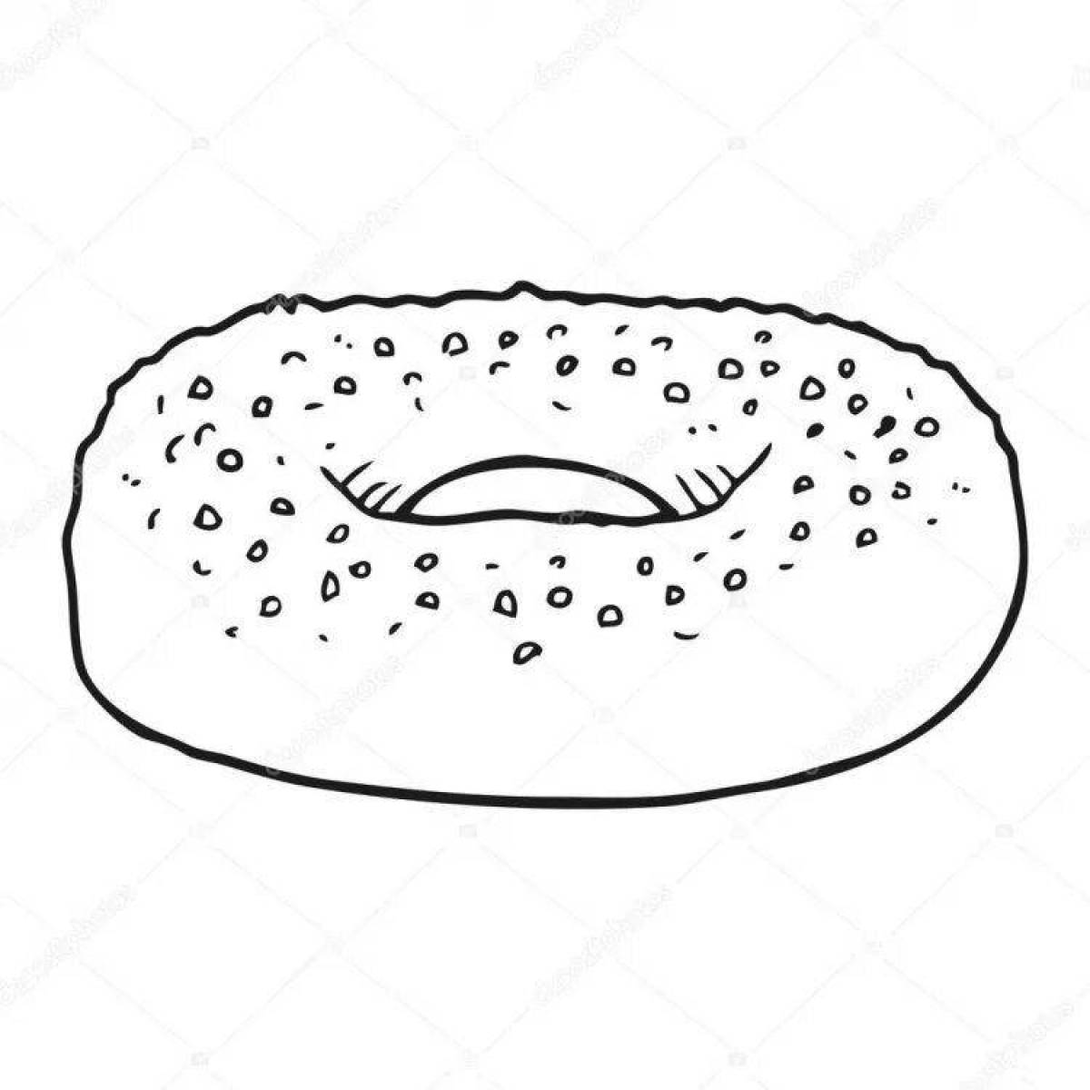 Ambrosial donut coloring page