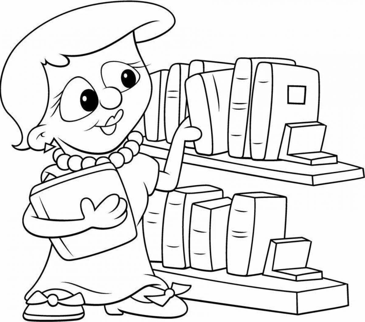 Color-blast library coloring page