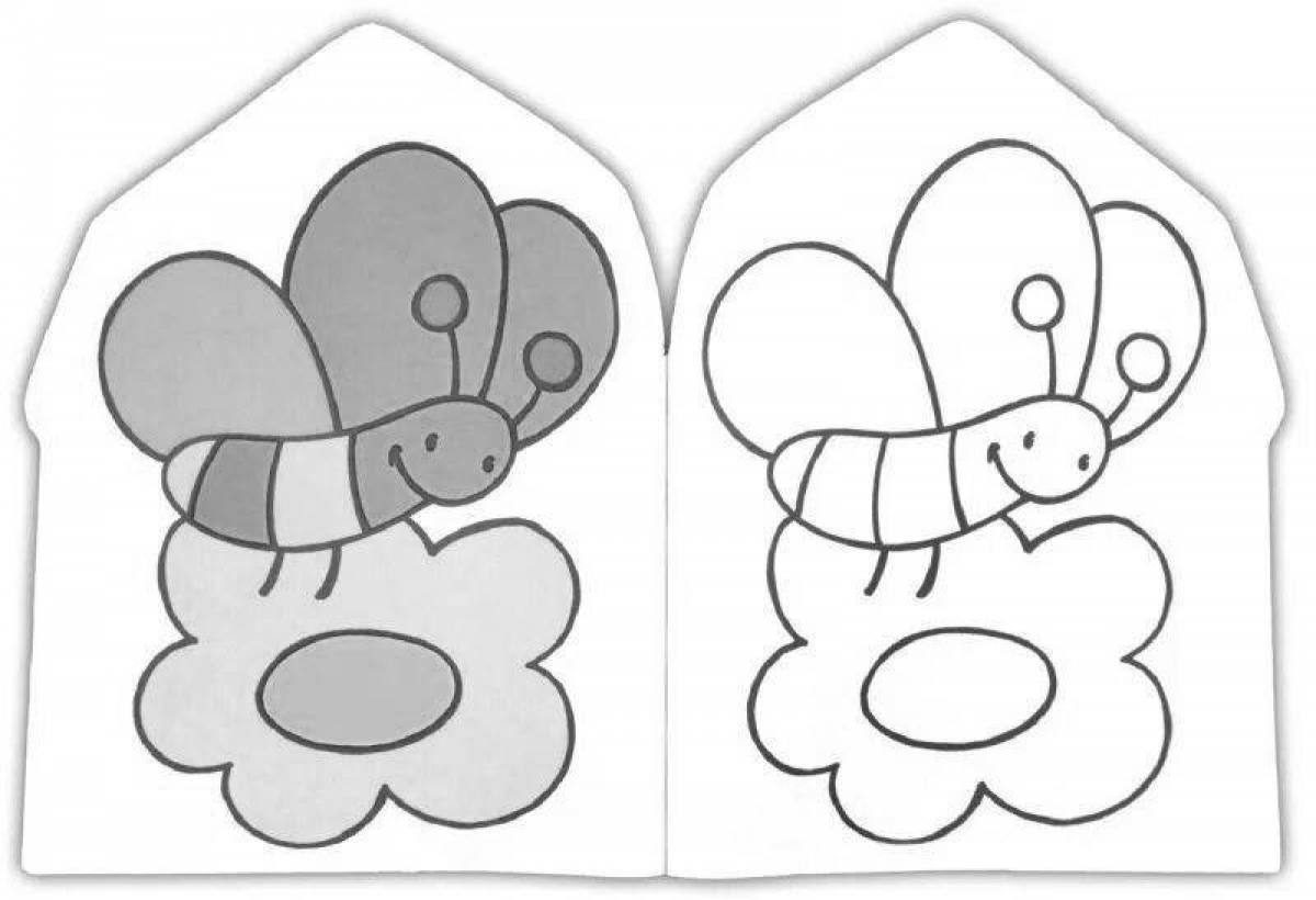 Adorable coloring book with pattern