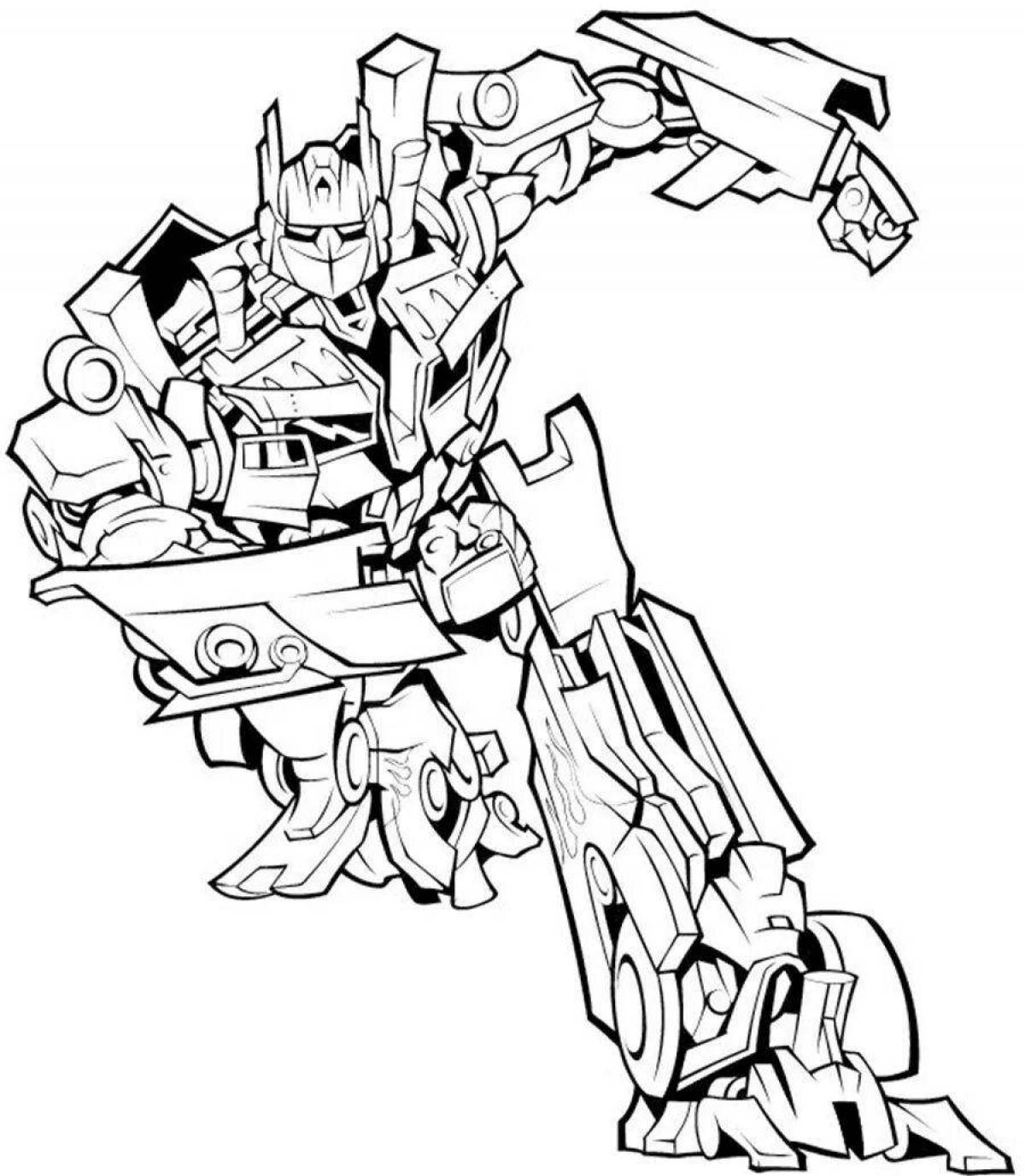 Radiant optimus prime coloring page