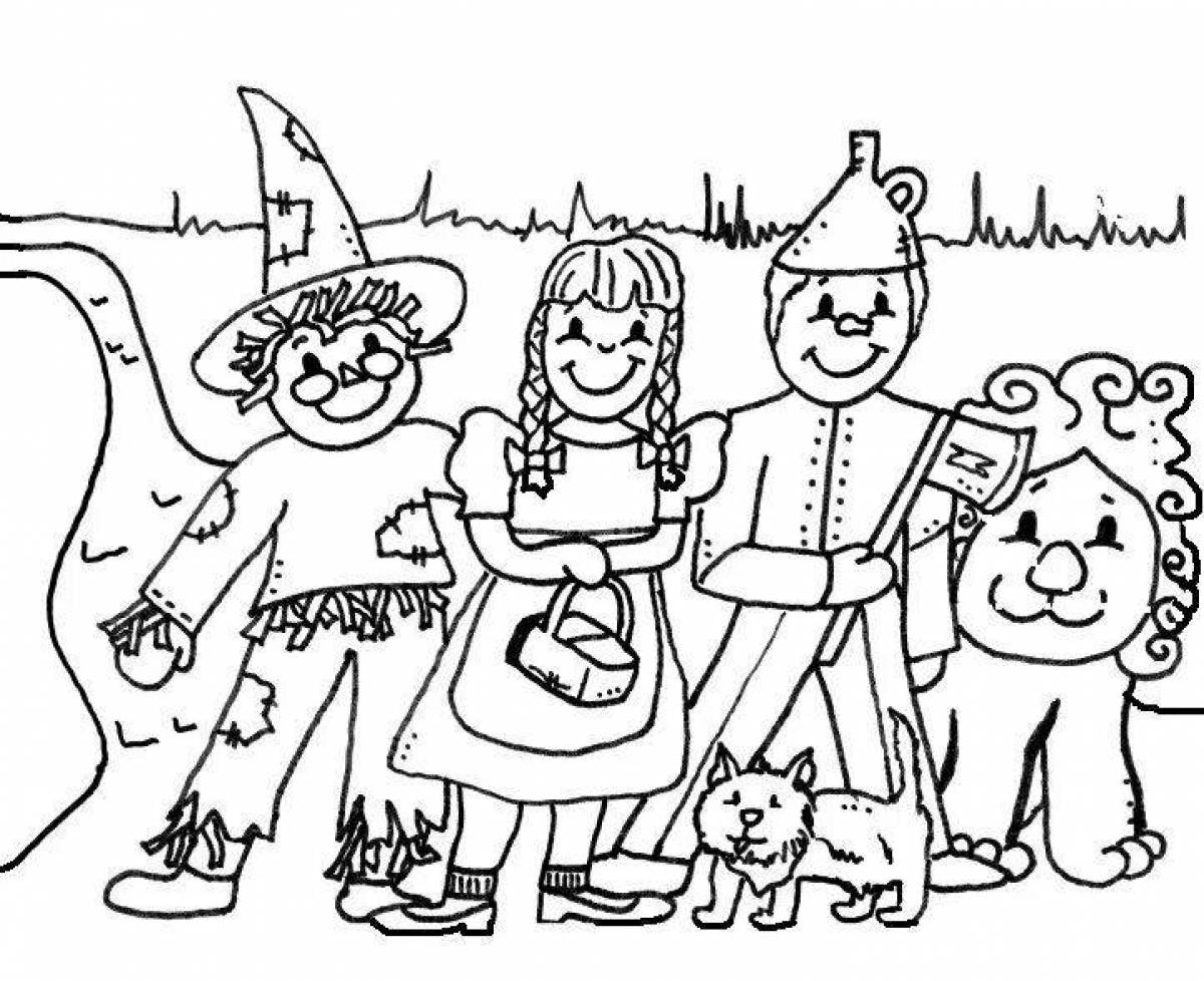 Coloring page magnificent emerald city