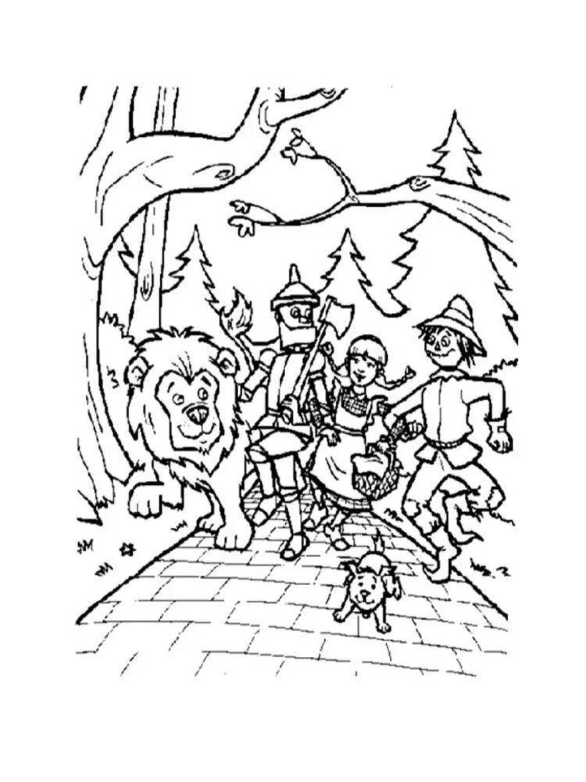 Coloring page inviting emerald city