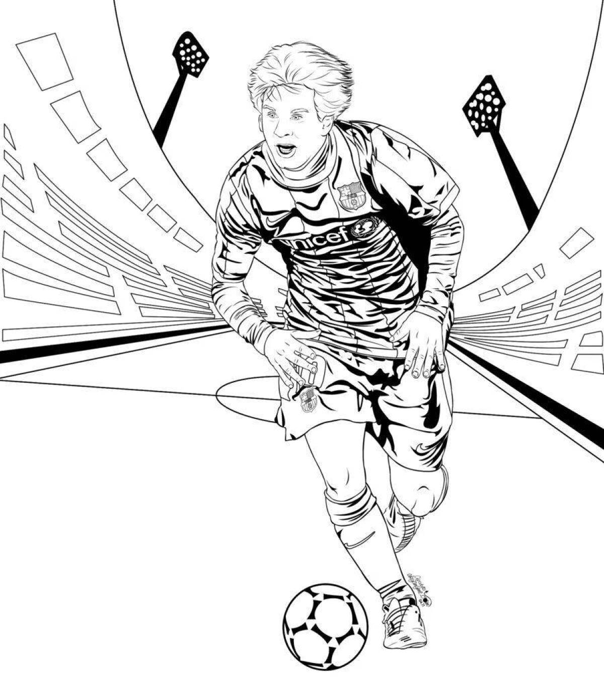 Coloring book gorgeous lionel messi