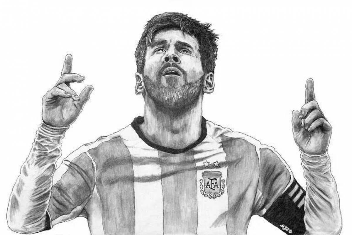 Lionel Messi funny coloring book