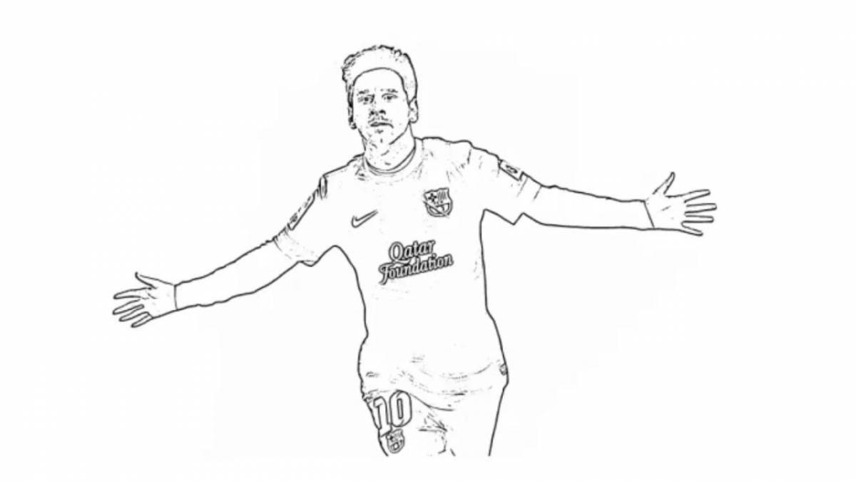 Lionel messi's animated coloring page