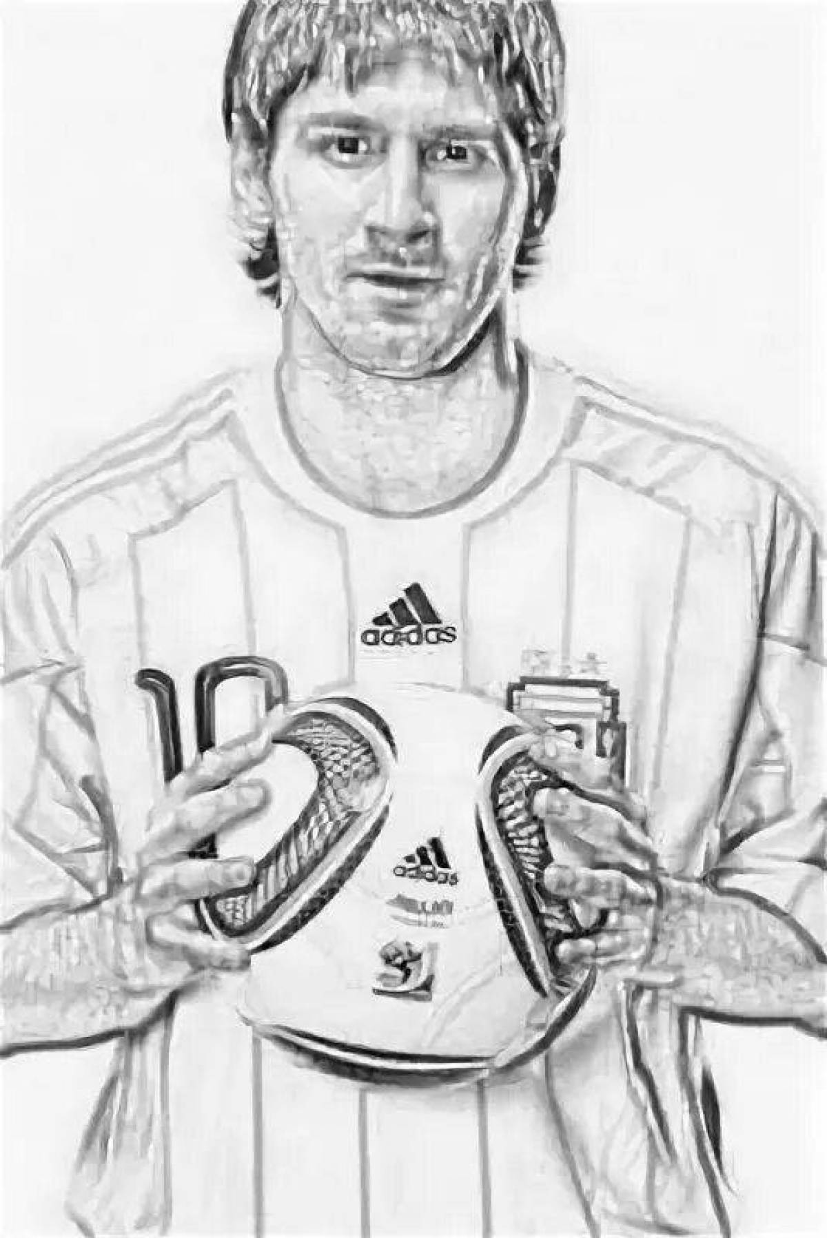 Coloring lively lionel messi