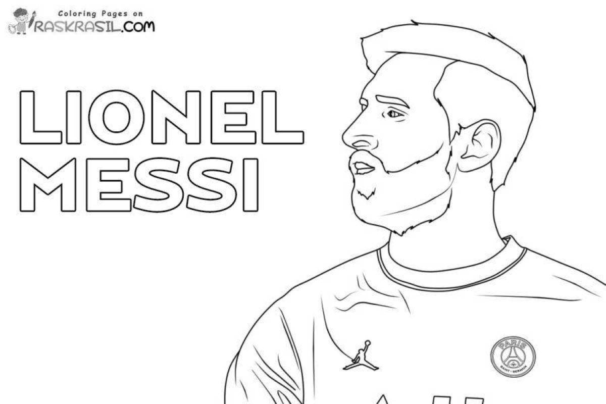 Coloring Pages Lionel Messi (38 pcs) - download or print for free #6322