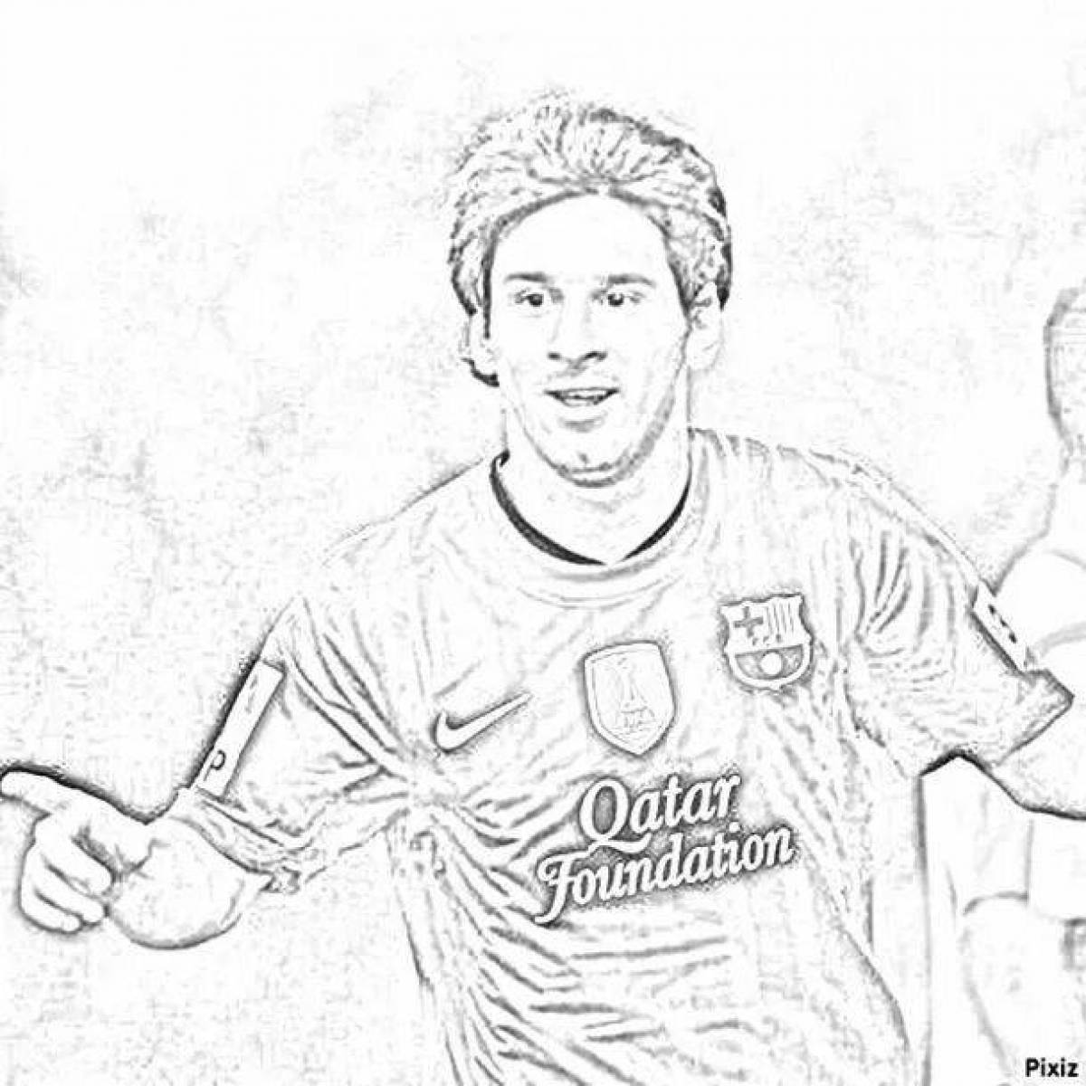 Coloring manly lionel messi