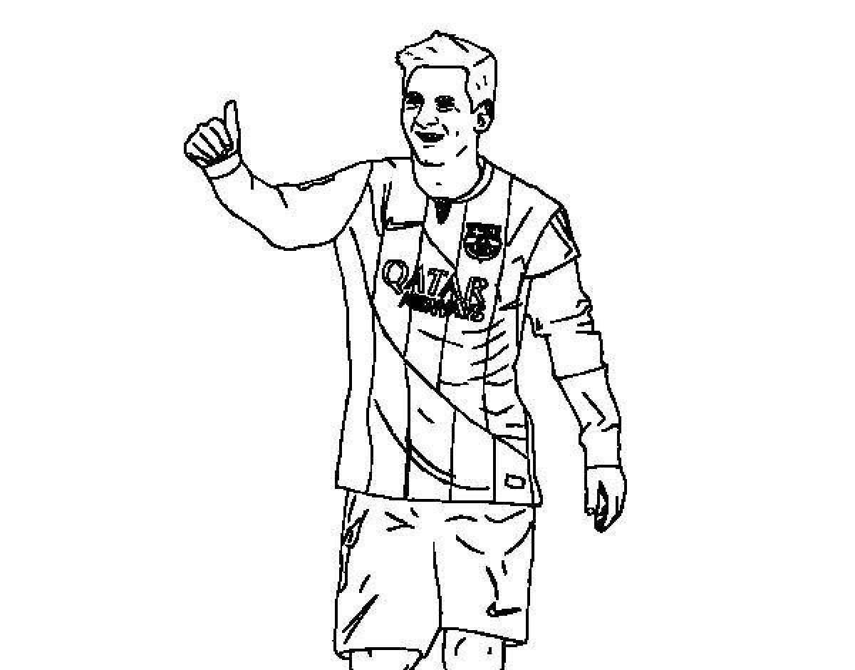 Coloring book shiny lionel messi