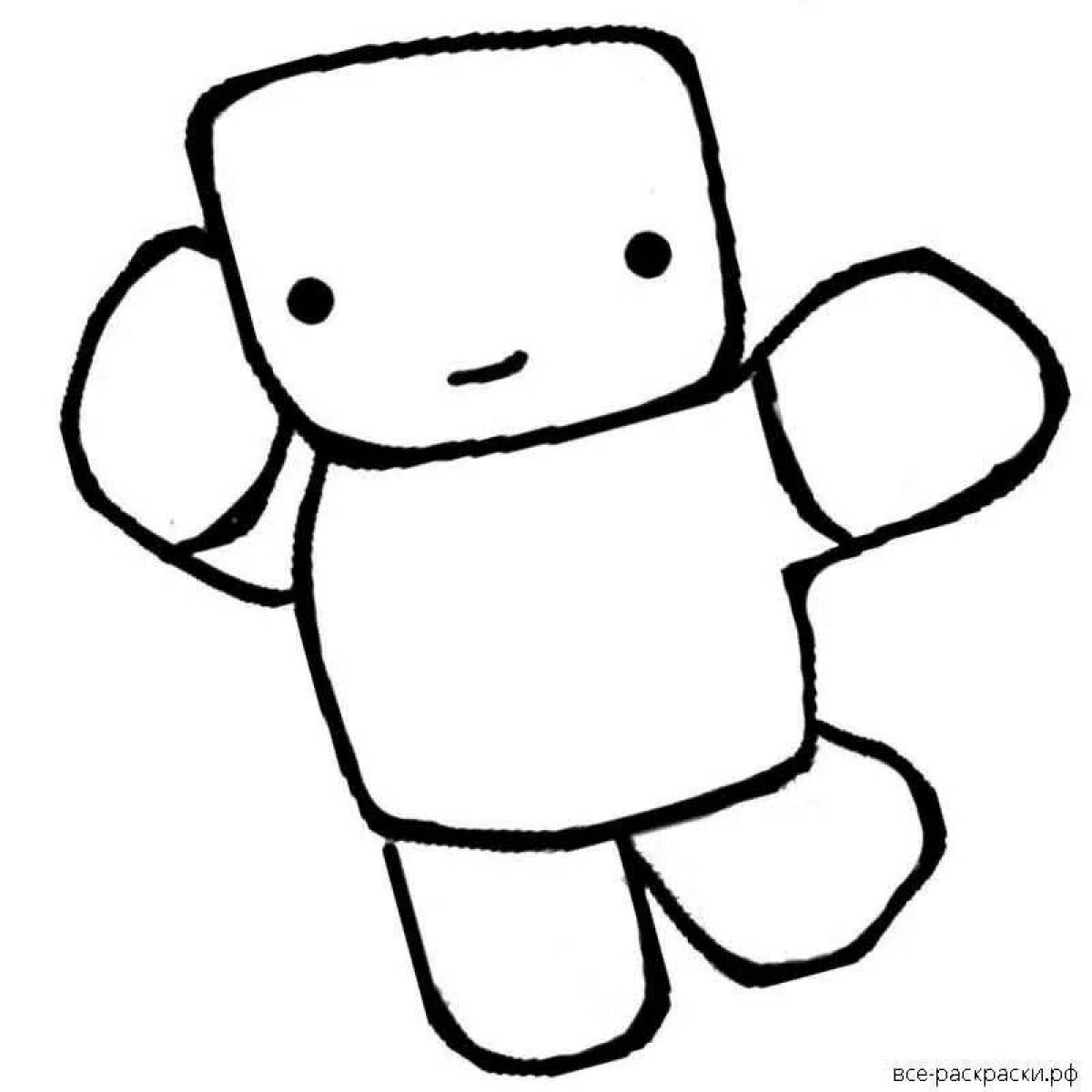 Roblox animated face coloring page