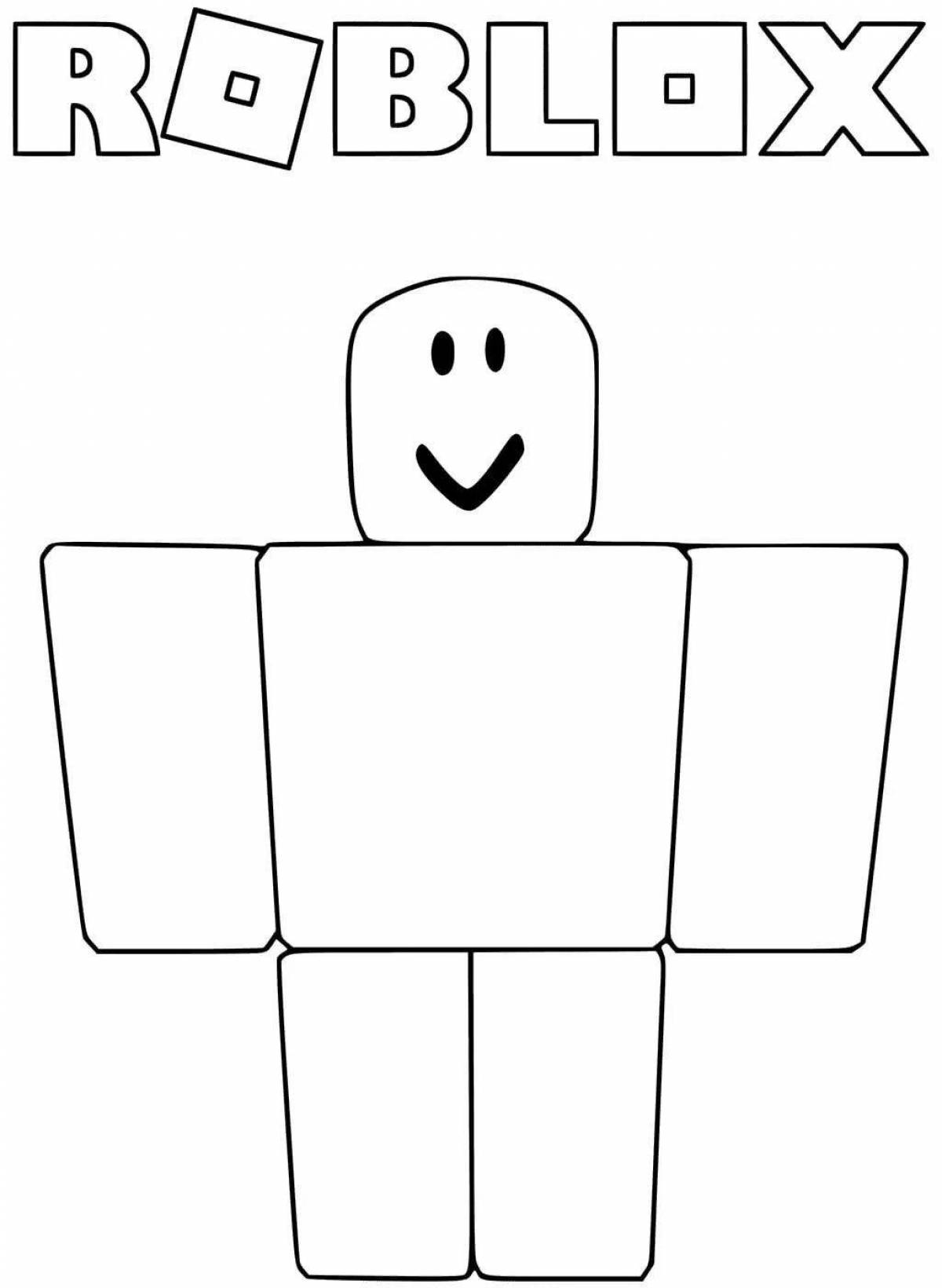 Attractive roblox face coloring page