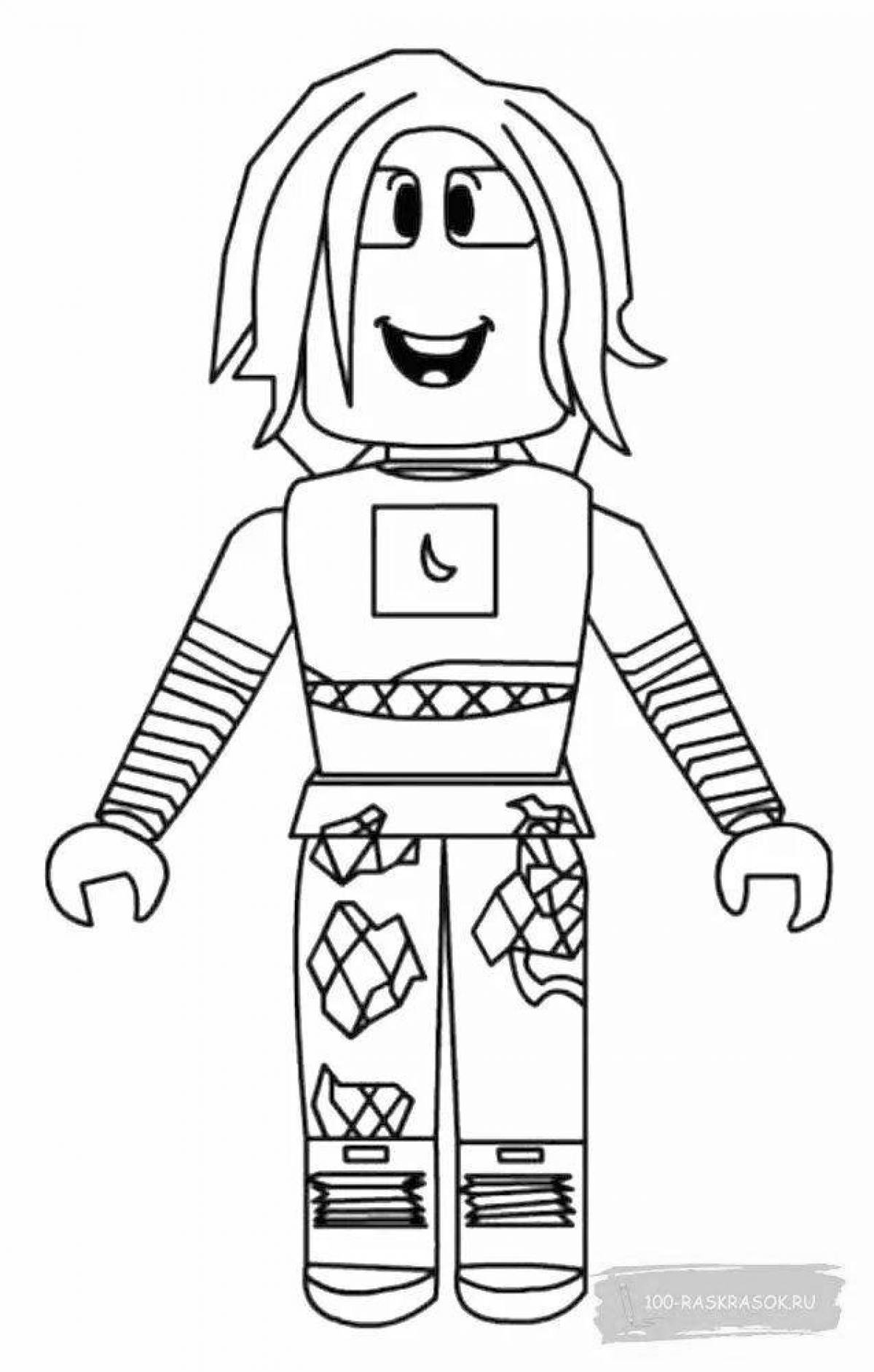 Shine roblox face coloring page