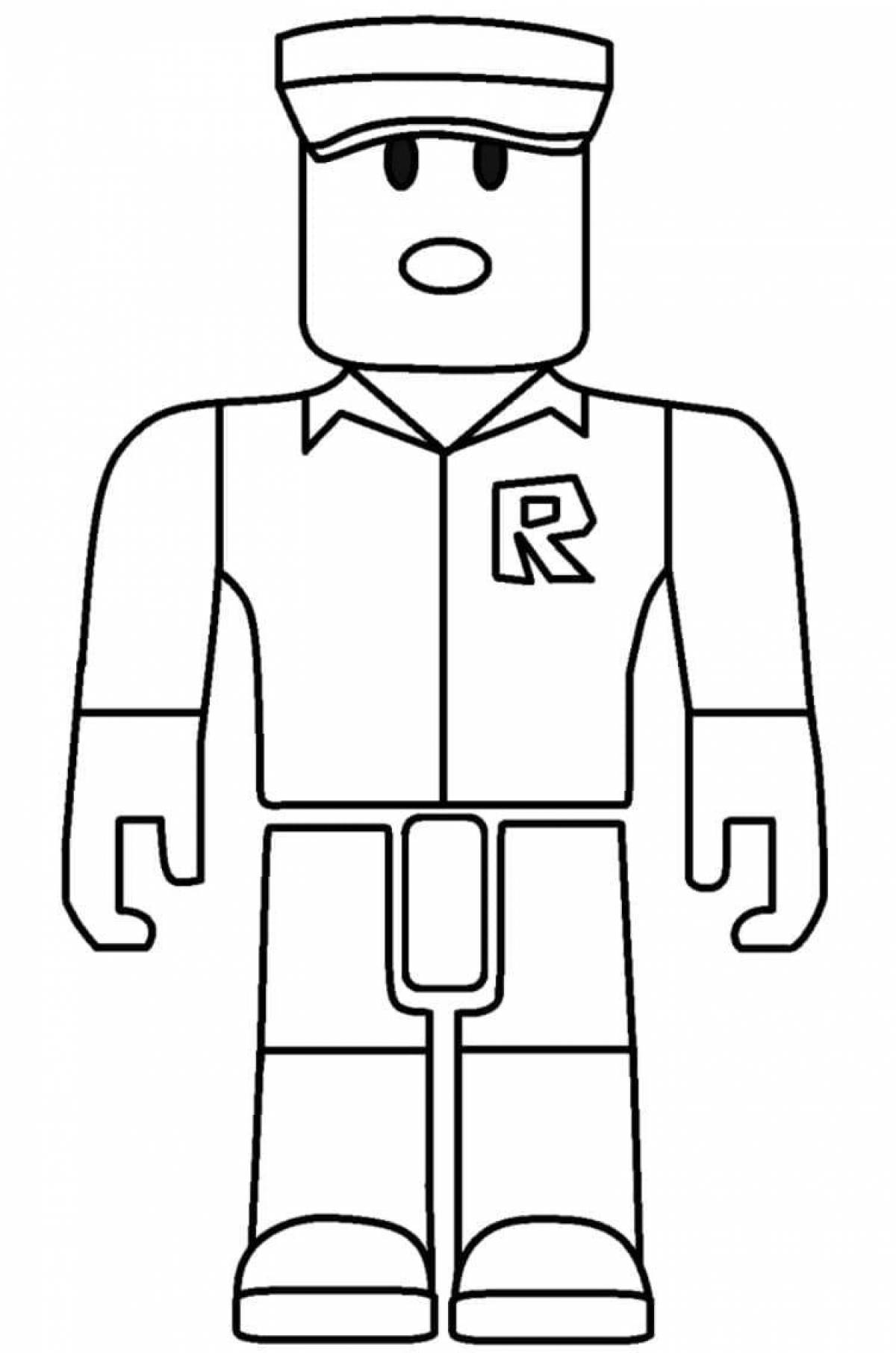 Roblox face coloring page color