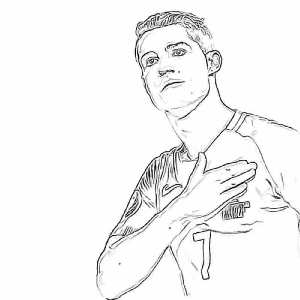 Coloring book exquisite cristiano ronaldo