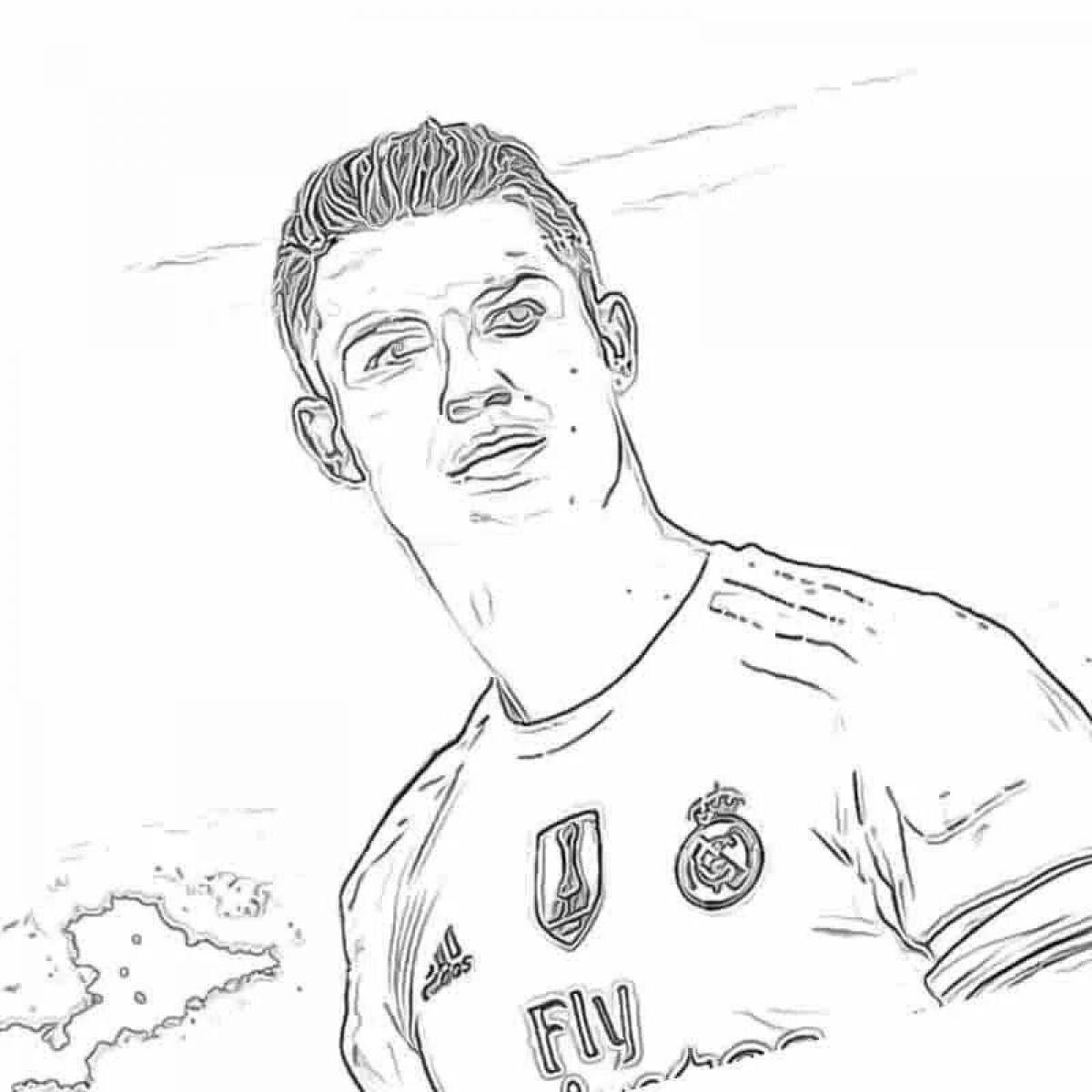 Coloring book beckoning cristiano ronaldo
