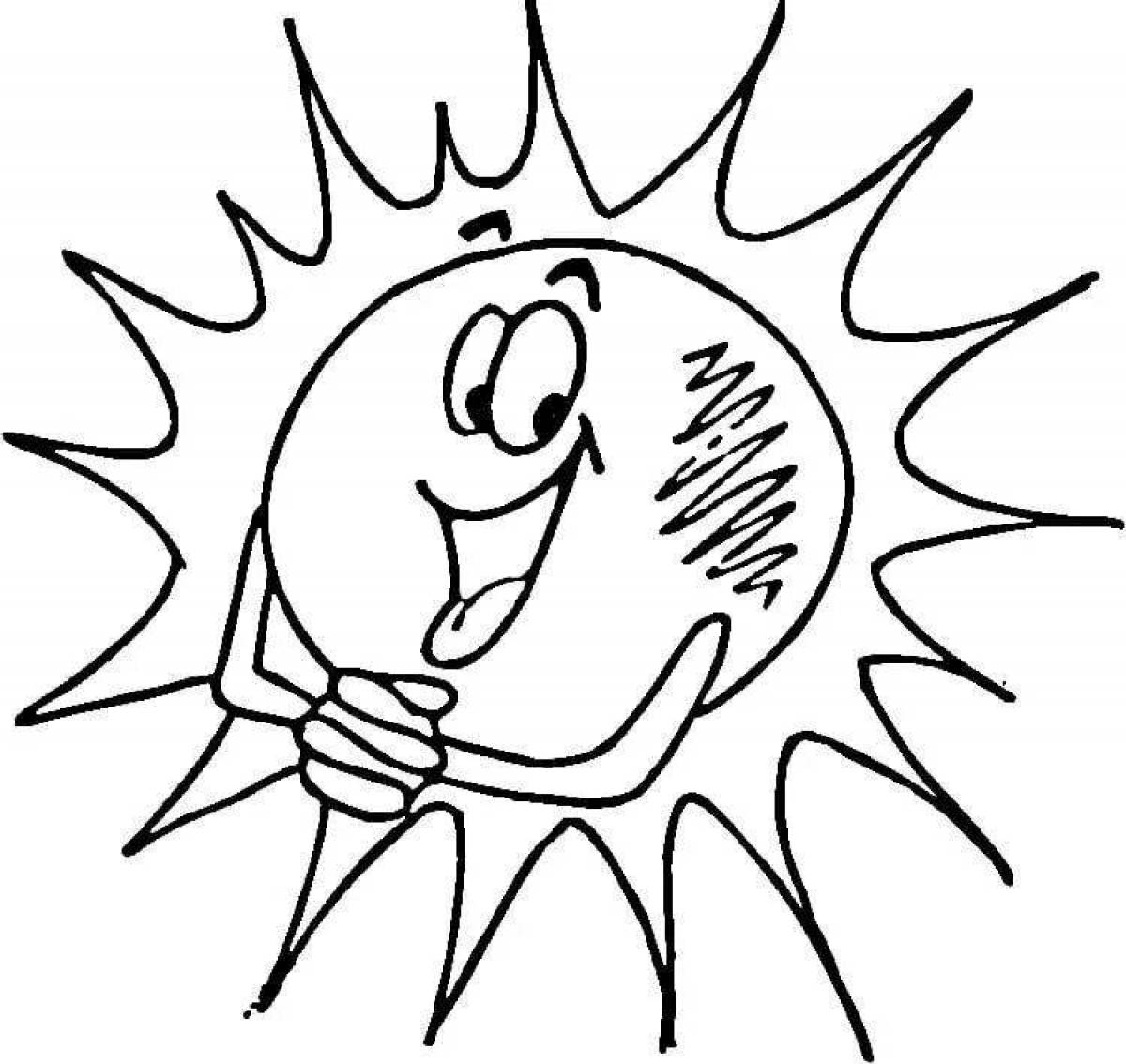 Awesome sun coloring picture