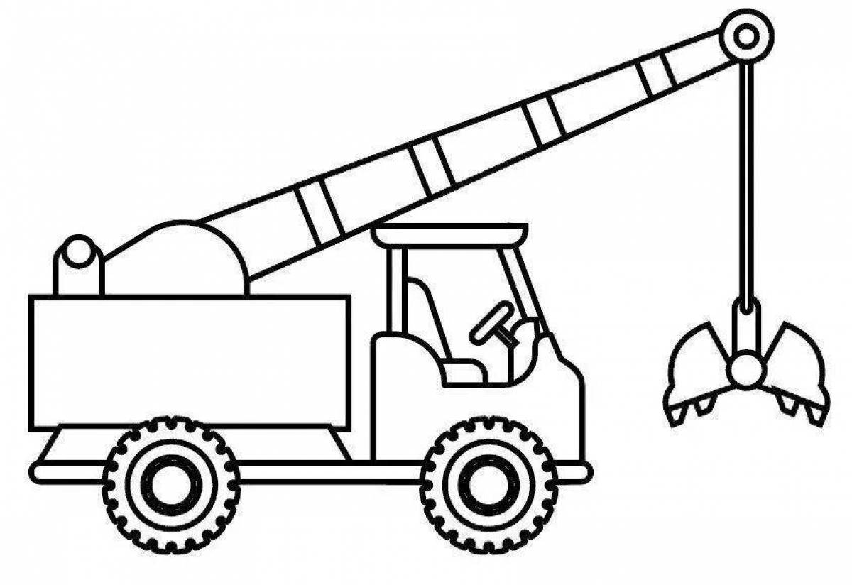 Interesting crane coloring page