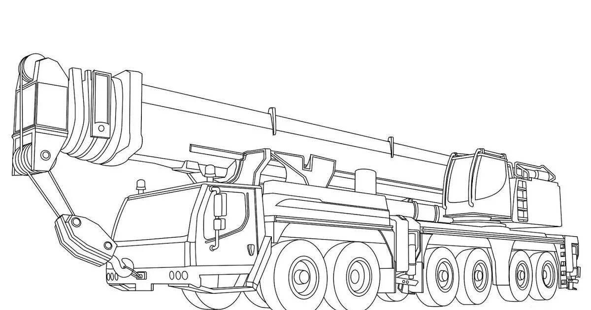 Coloring page spectacular crane car