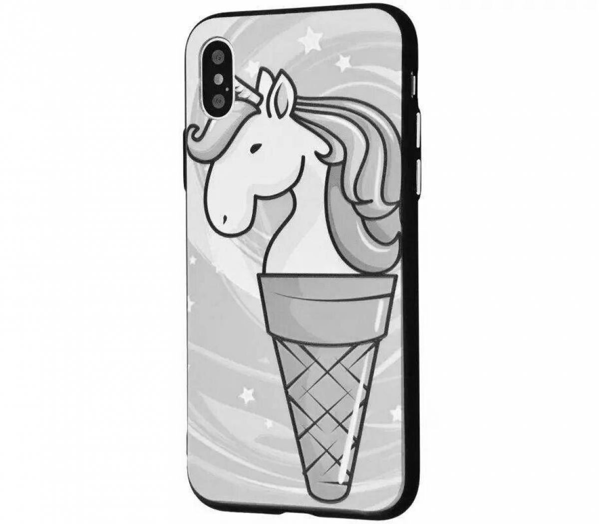Очаровательная раскраска unicorn ice cream