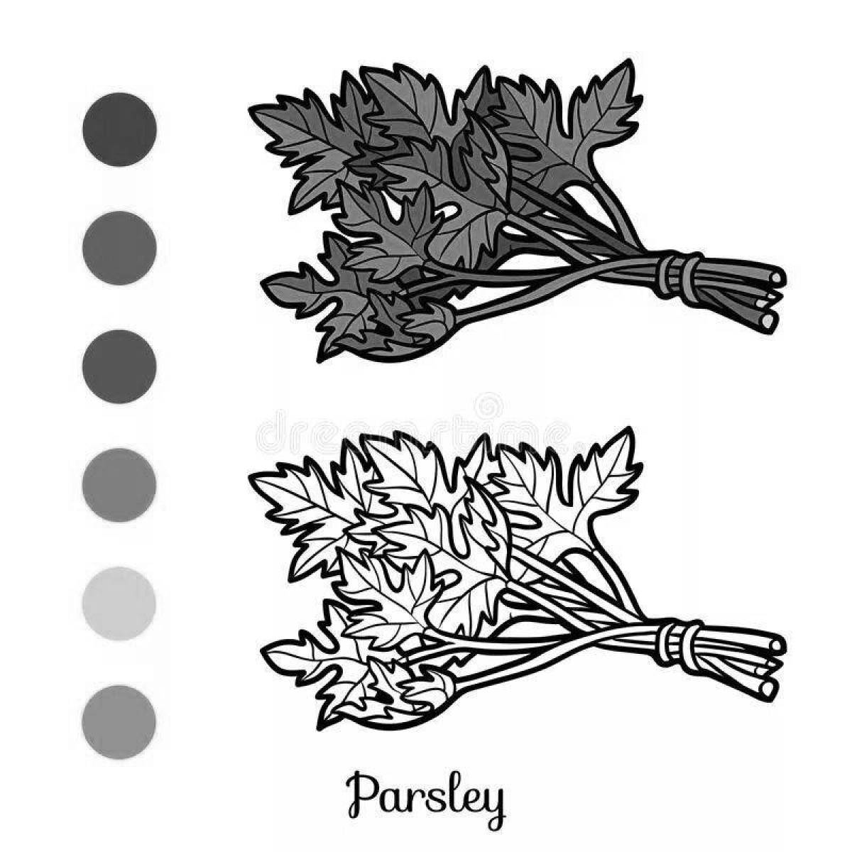 Gorgeous parsley coloring book for kids