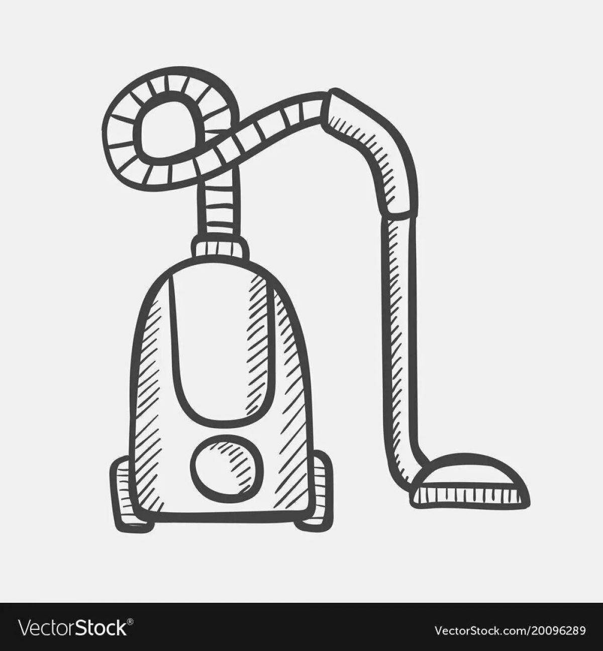 Amazing vacuum cleaner coloring pages for kids