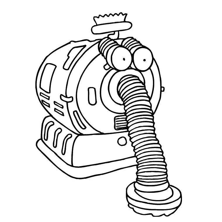 Adorable vacuum cleaner coloring book for kids