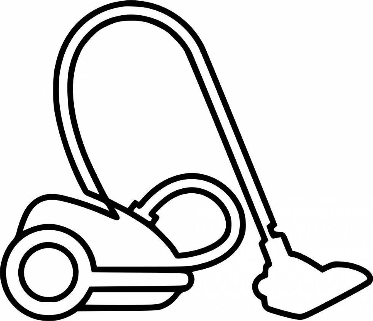 Colorful Toddler Vacuum Cleaner Coloring Page