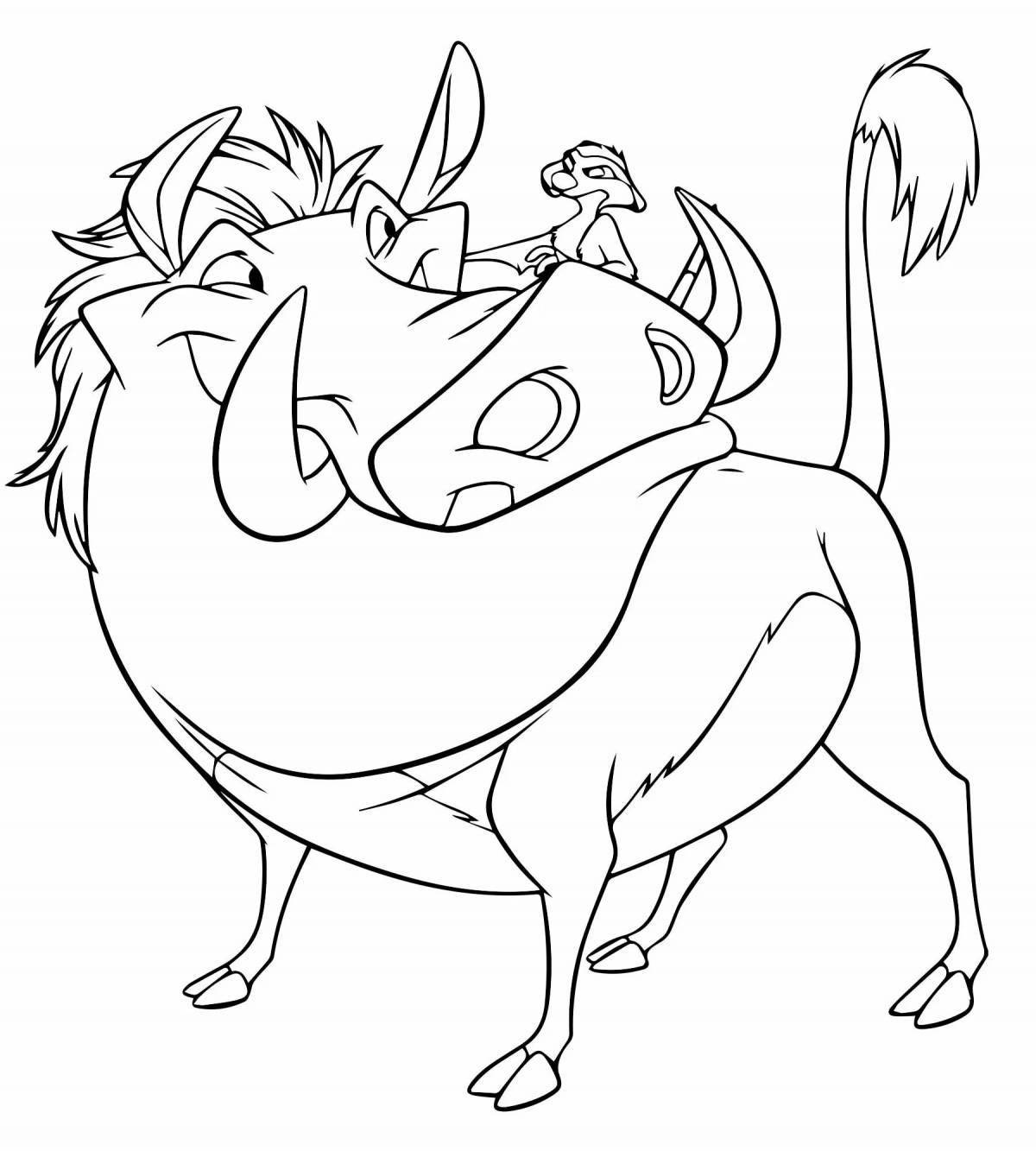 Timon and Pumbaa awesome coloring book