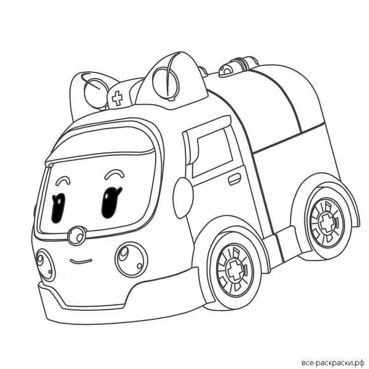 Fairy ambulance coloring page
