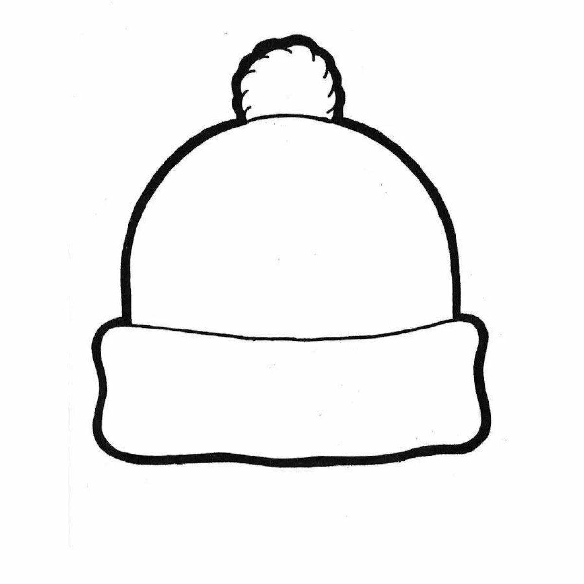 Coloring page happy hat and scarf