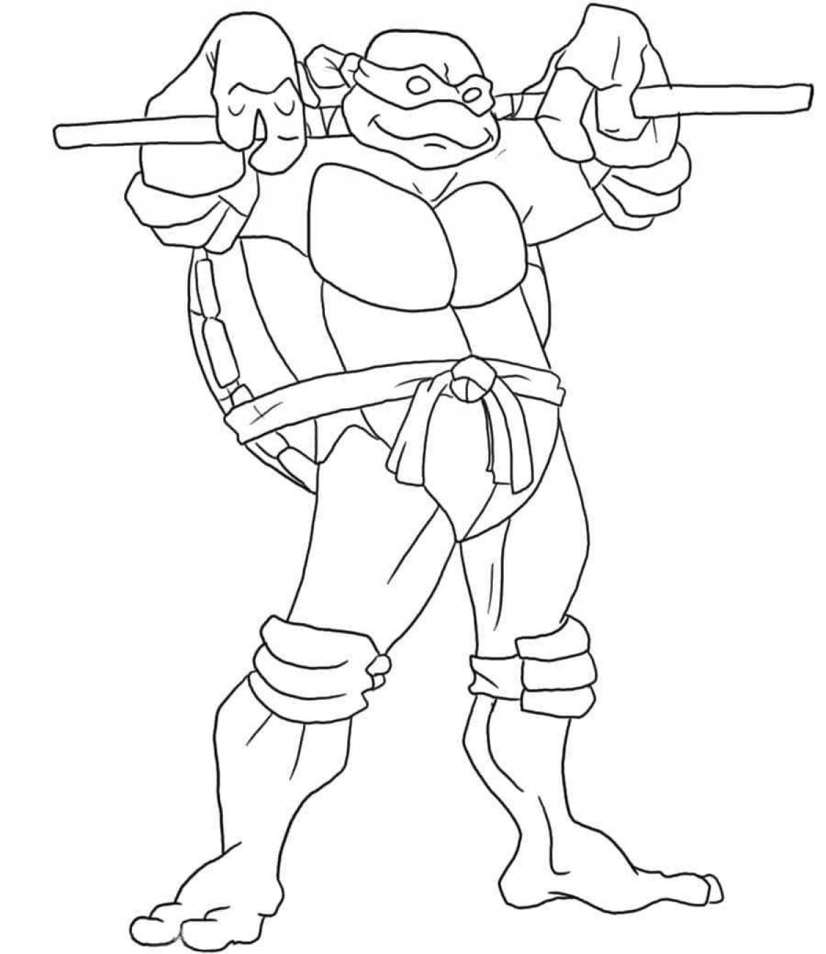 Michelangelo's adorable Teenage Mutant Ninja Turtles coloring book