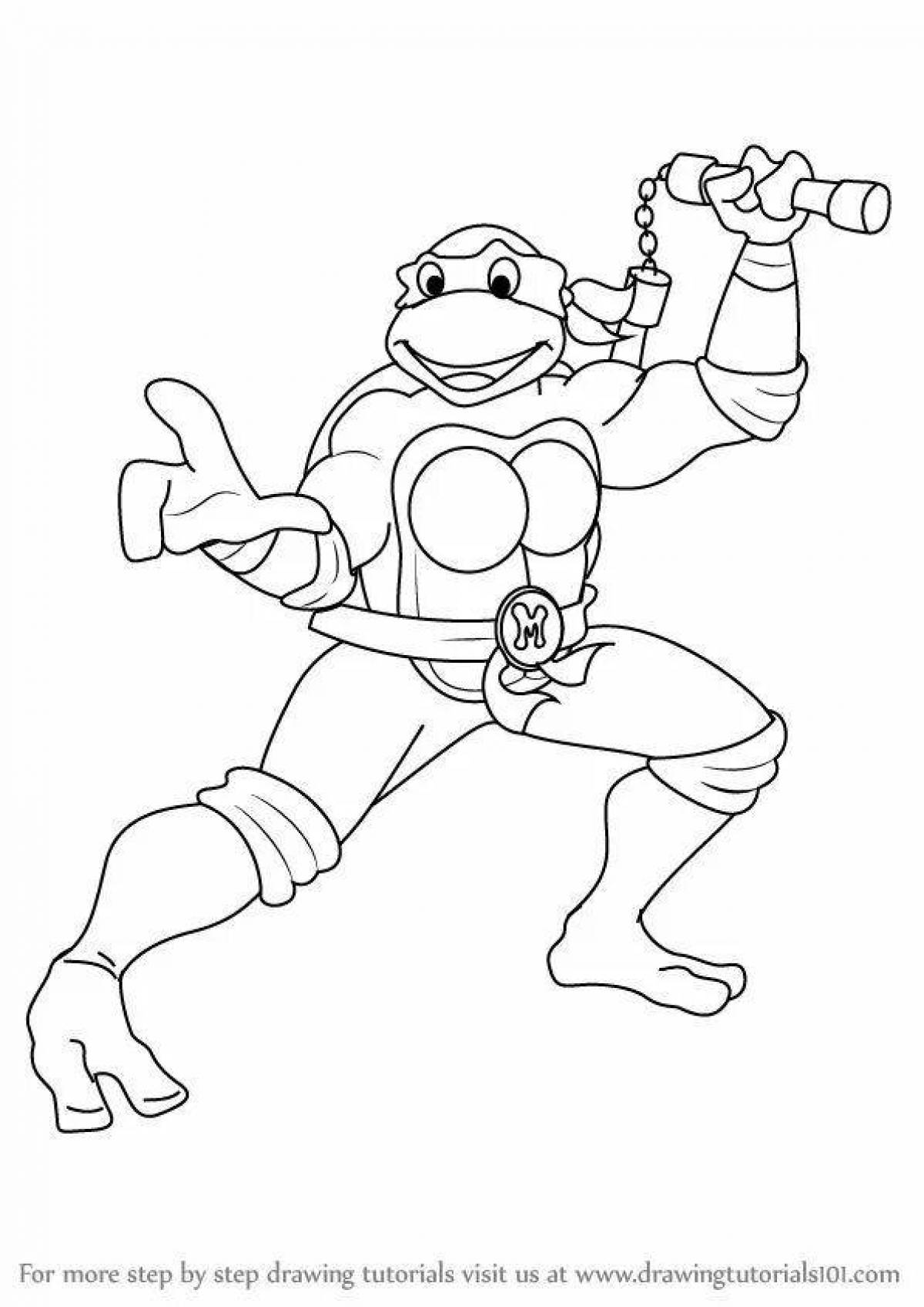 Live Michelangelo Teenage Mutant Ninja Turtles coloring book