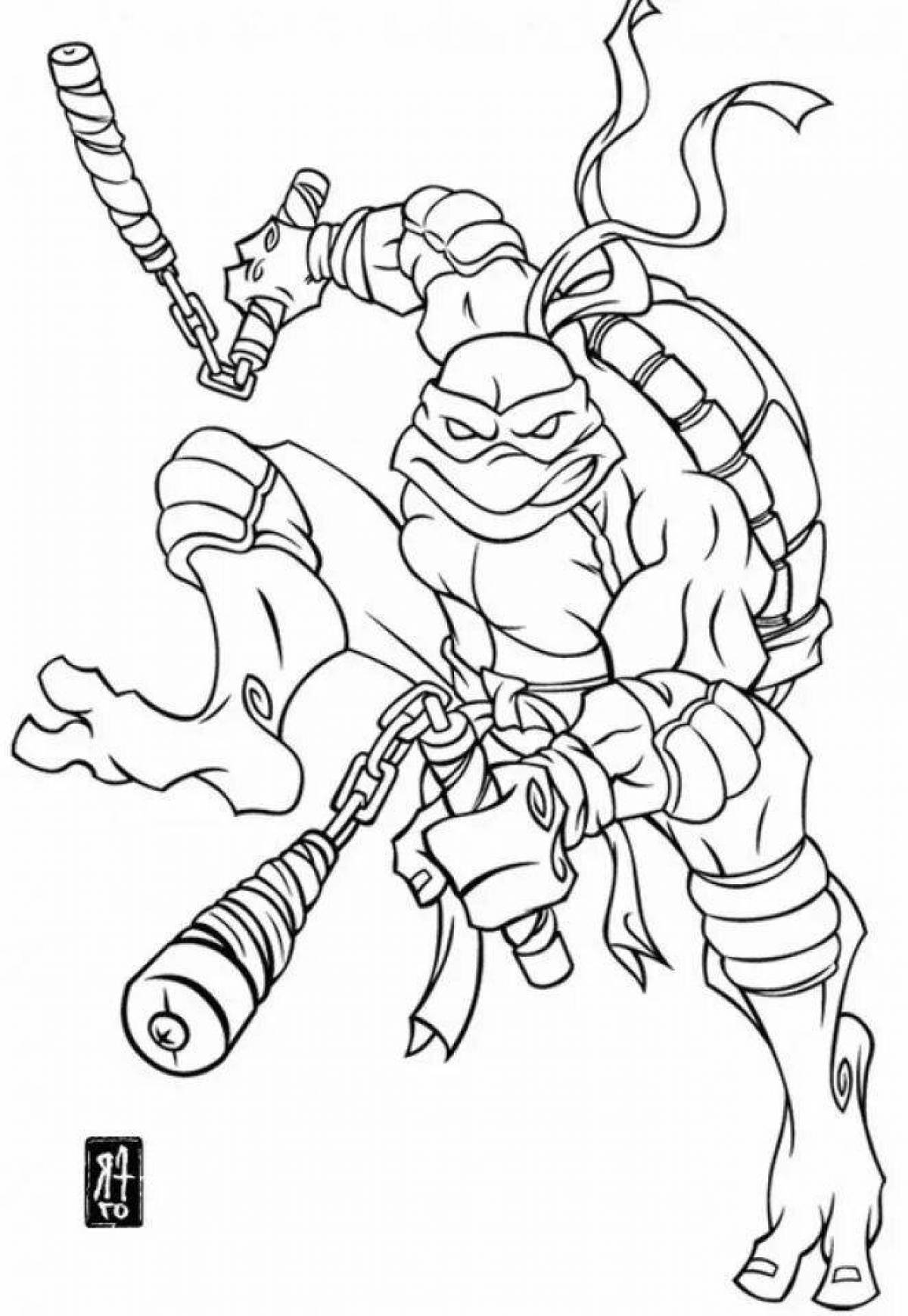 Michelangelo's Animated Teenage Mutant Ninja Turtles coloring book