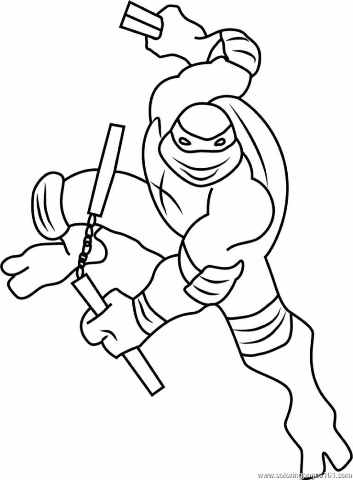 Michelangelo's Dynamic Teenage Mutant Ninja Turtles coloring book