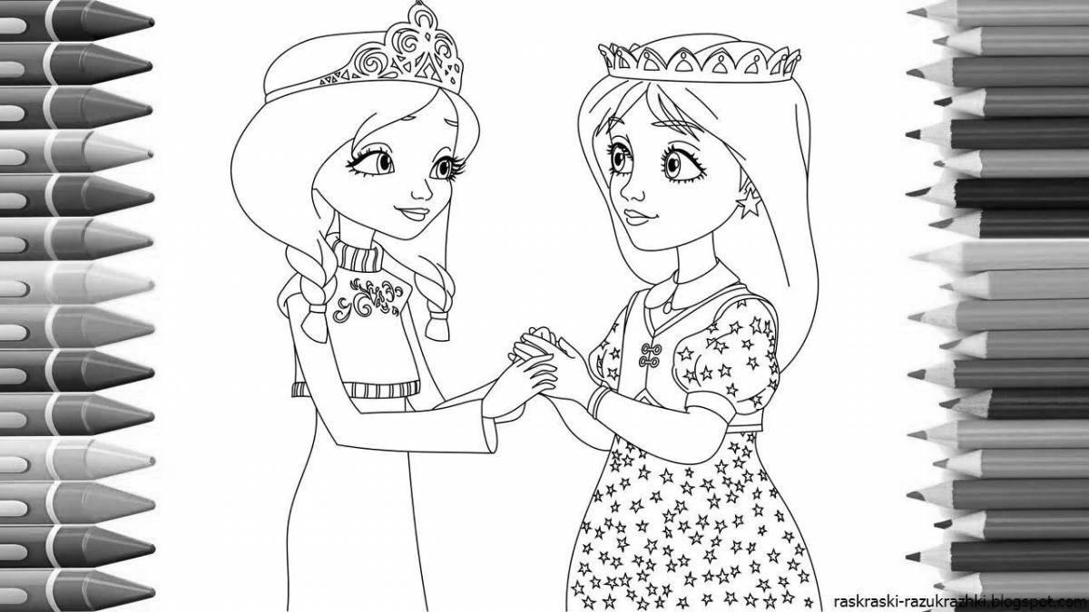 Fabulous princess coloring pages for girls