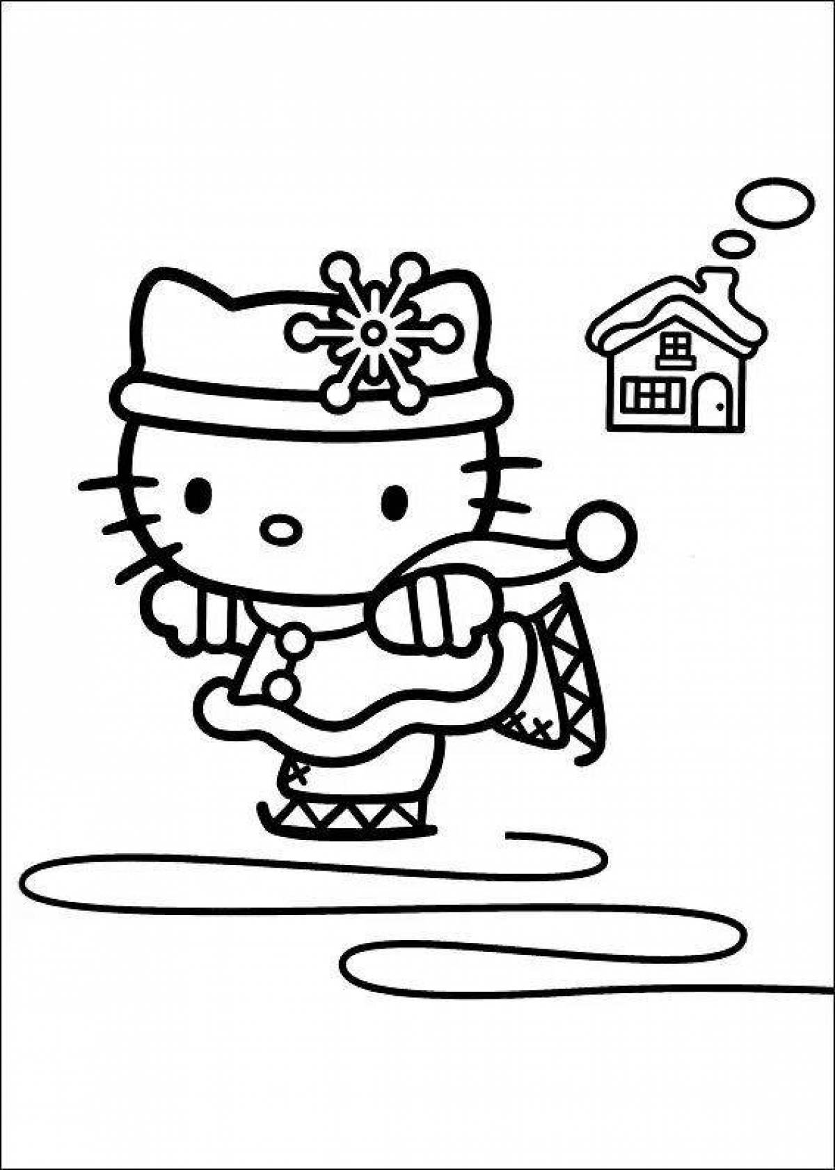 Hello kitty bright christmas coloring book