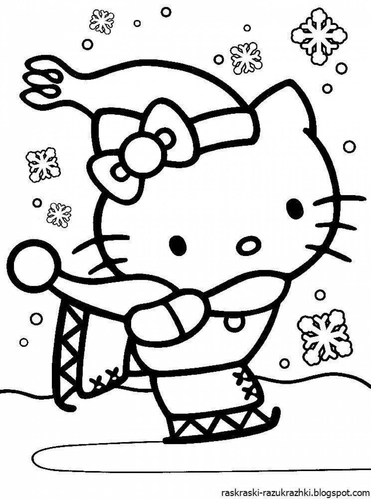 Fancy hello kitty christmas coloring book