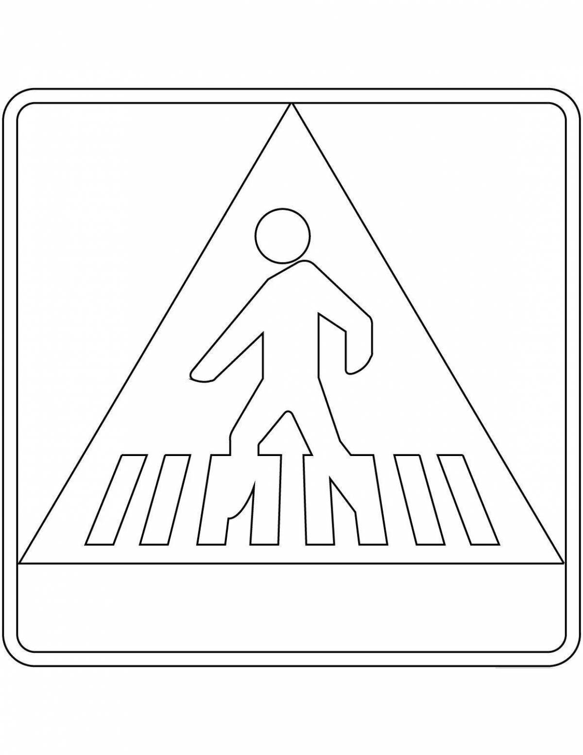 Bright 'crosswalk for kids' sign