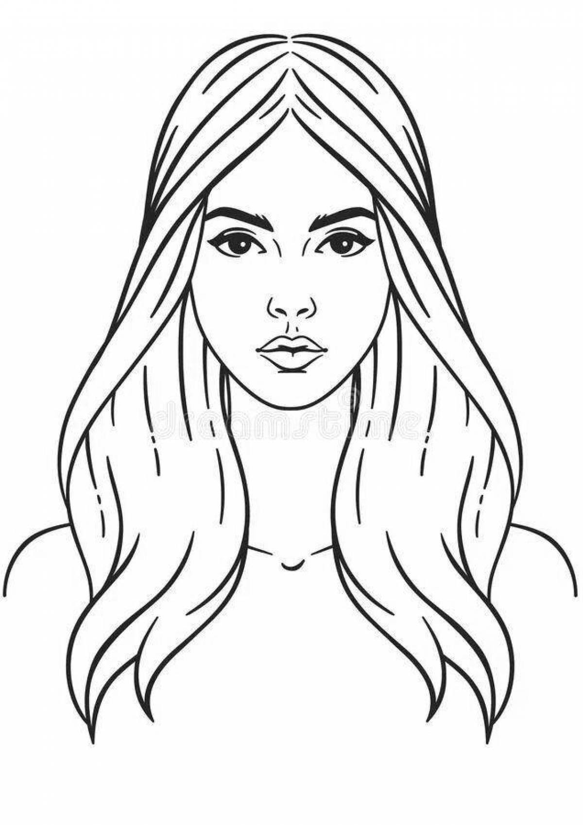 Fairy coloring pages with makeup for girls