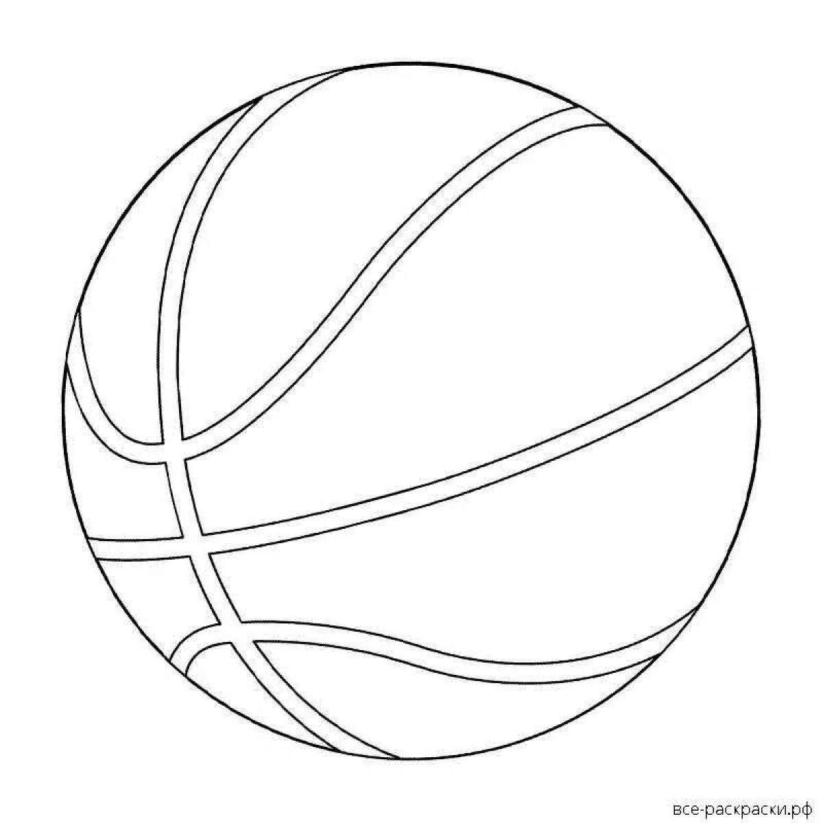 Игривая раскраска с мячиком для детей 3-4 лет