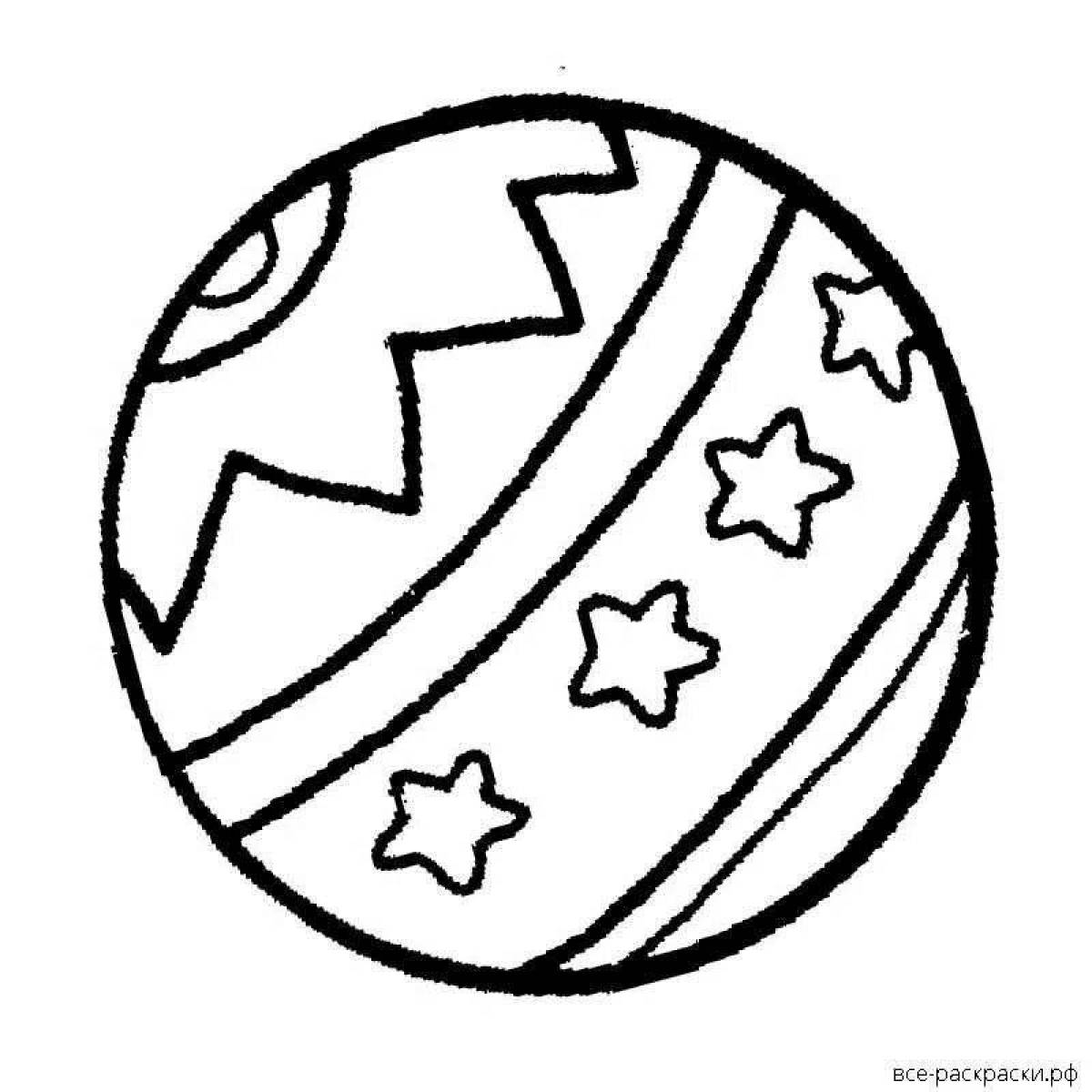 Fun ball coloring book for 3-4 year olds