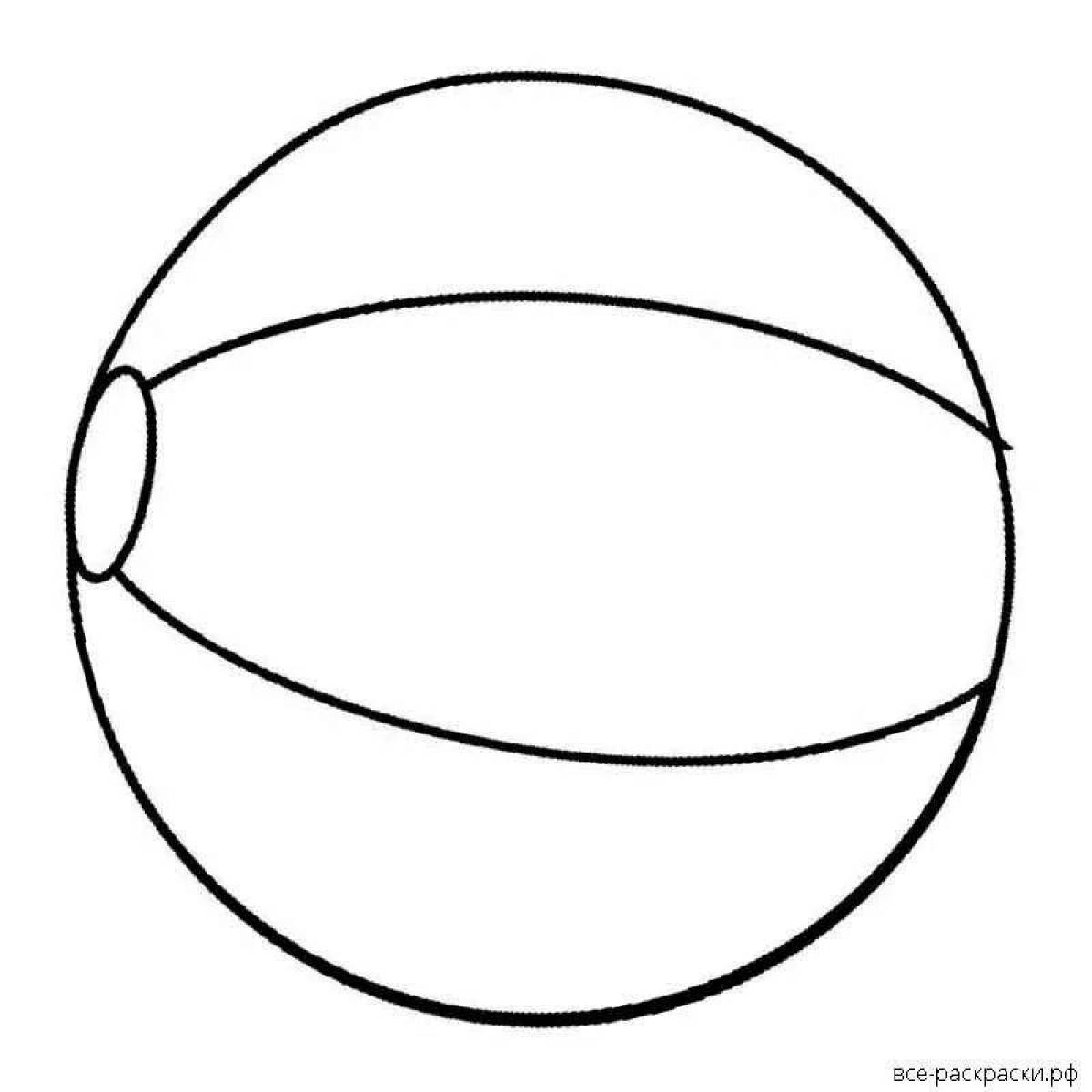 Раскраска «сияющий мячик» для детей 3-4 лет