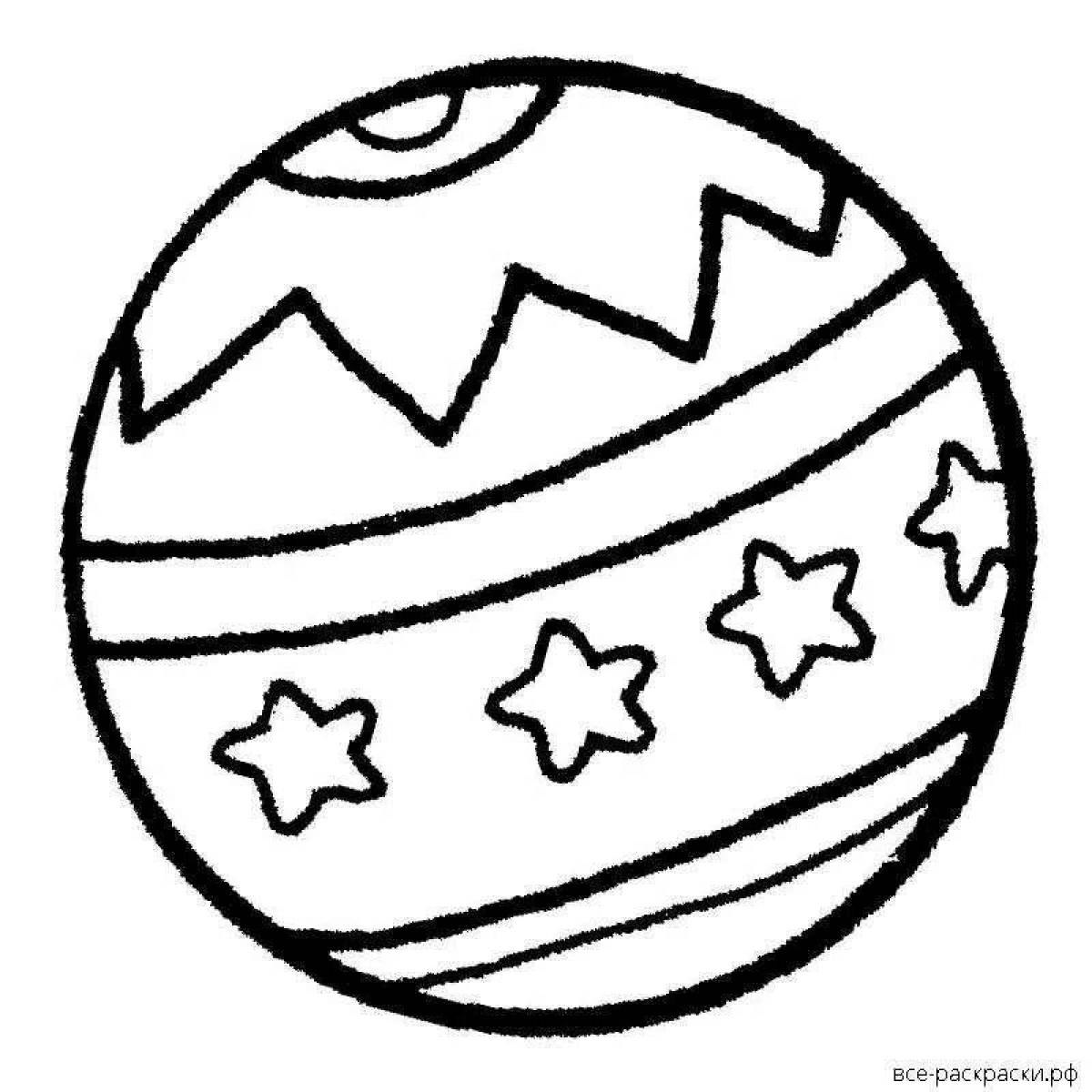 Animated ball coloring page for 3-4 year olds