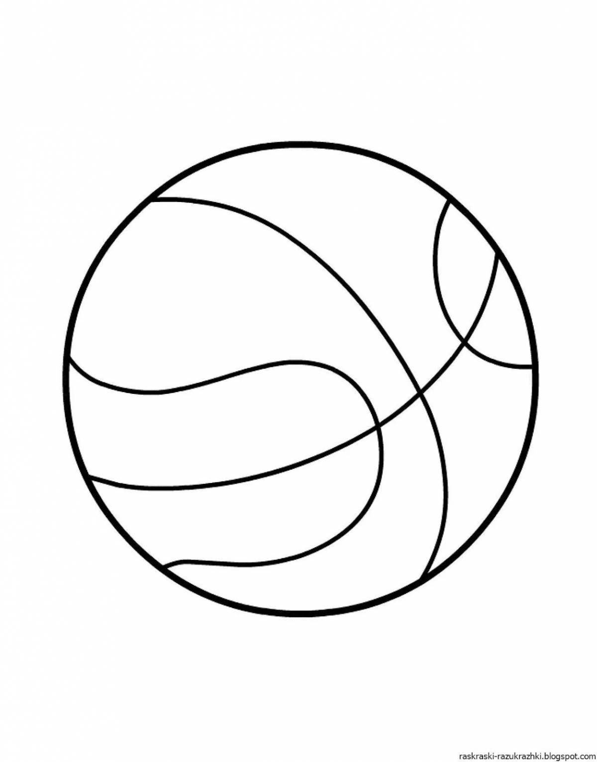 Раскраска «милый мячик» для детей 3-4 лет